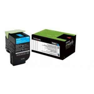 Genuine 70C80C0 Lexmark Cyan Toner Cartridge-0